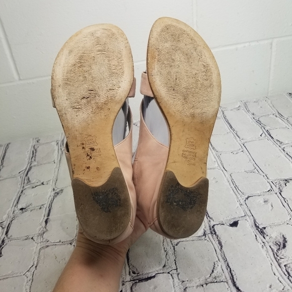 Kennel & Schmenger blush pink silver beaded open toe thong flats - Picture 5 of 14